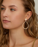 Open Pear Shape Diamond Earring