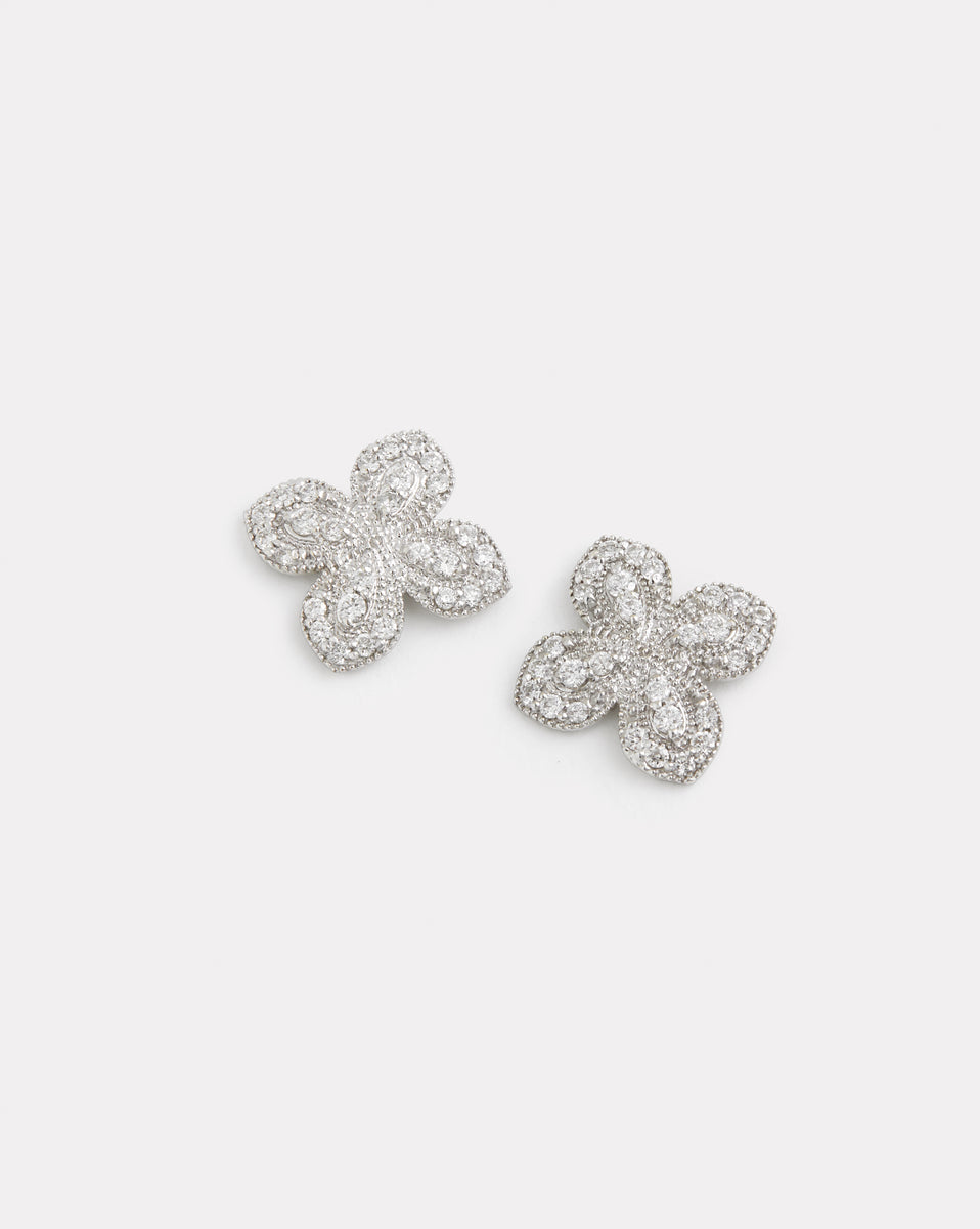 Petite Diamond Flower Studs