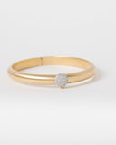 Hinged Bangle with Diamond Disc Closure