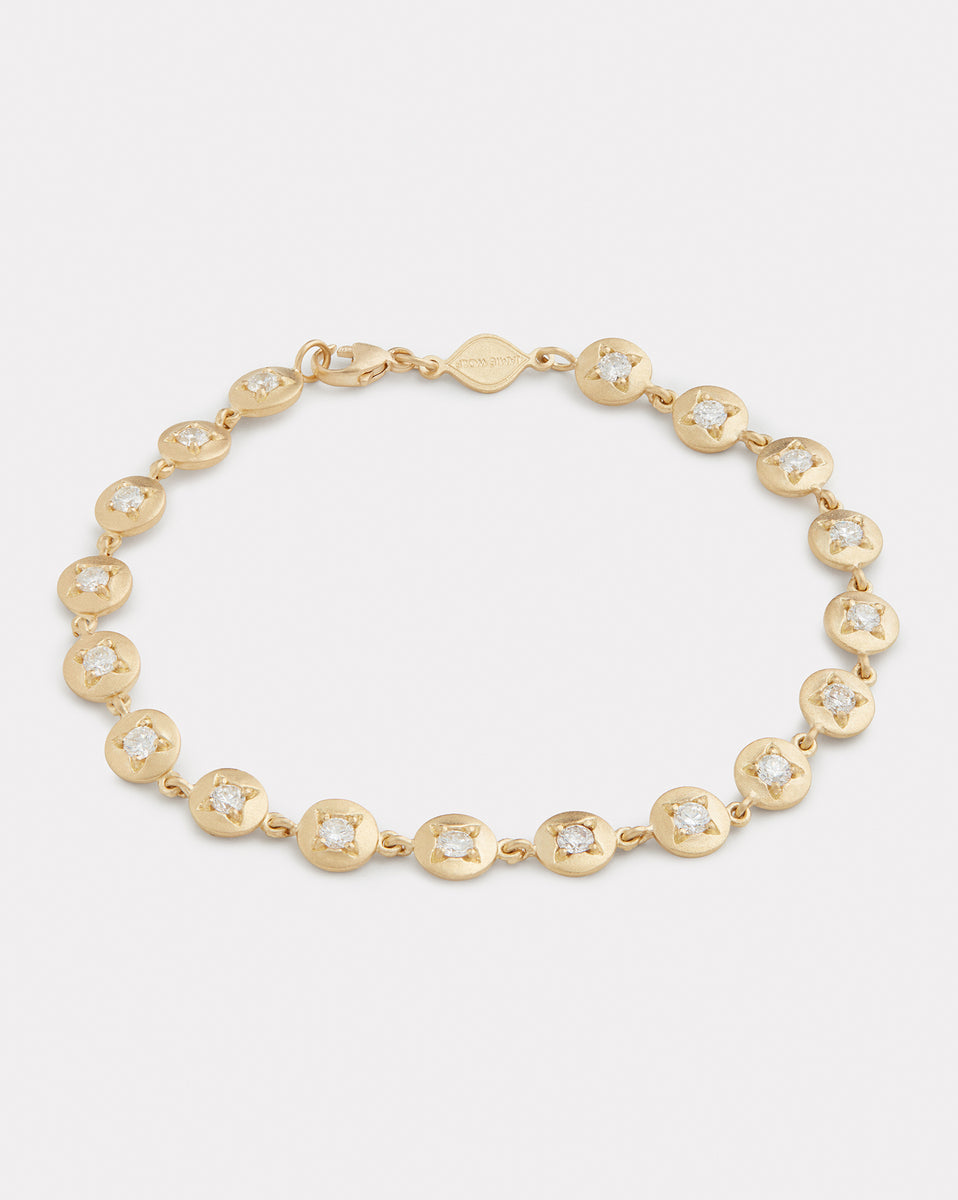 Diamond Disc Bracelet