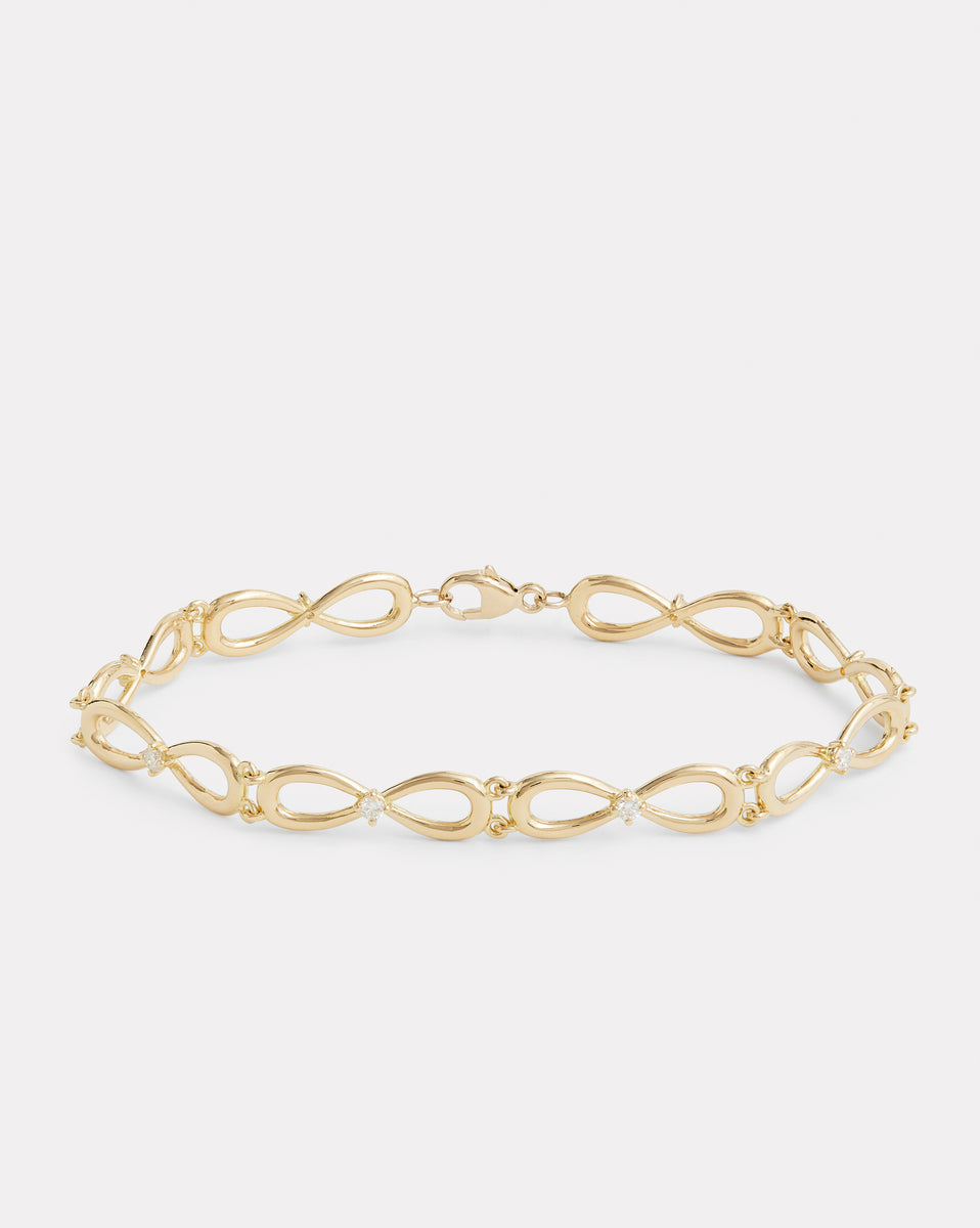 Hourglass Bracelet with Diamonds