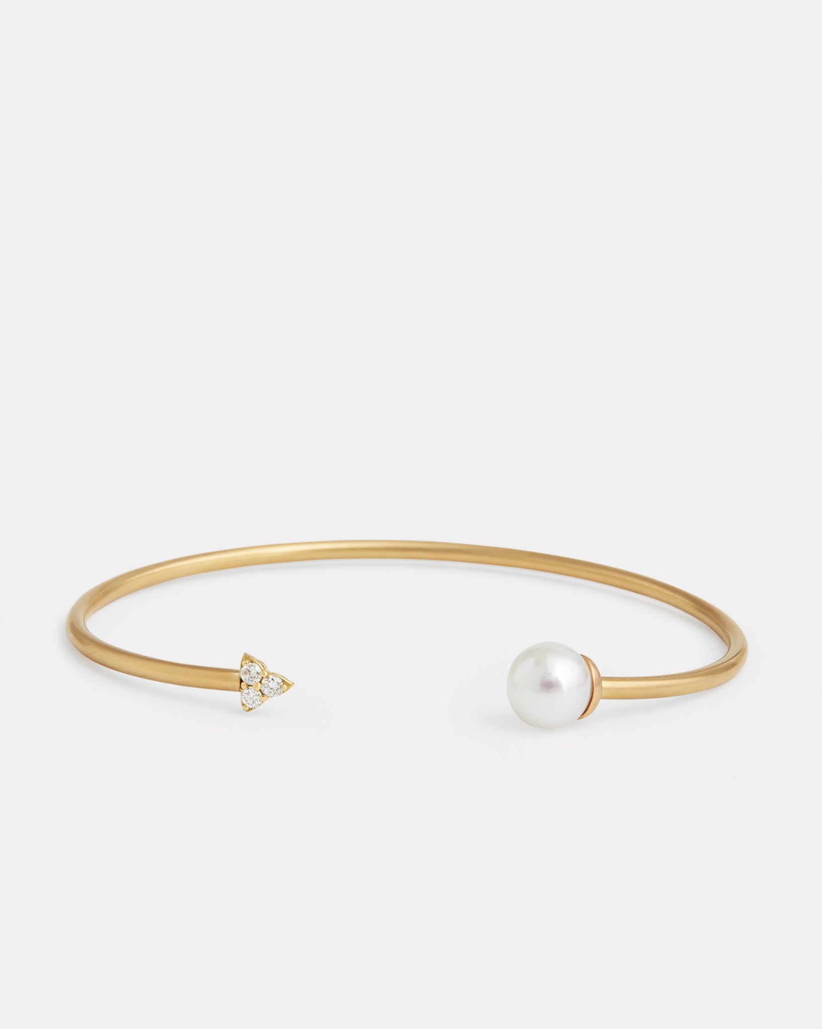 Signature Open Cluster Bangle with Pearl and Diamonds – Jamie Wolf
