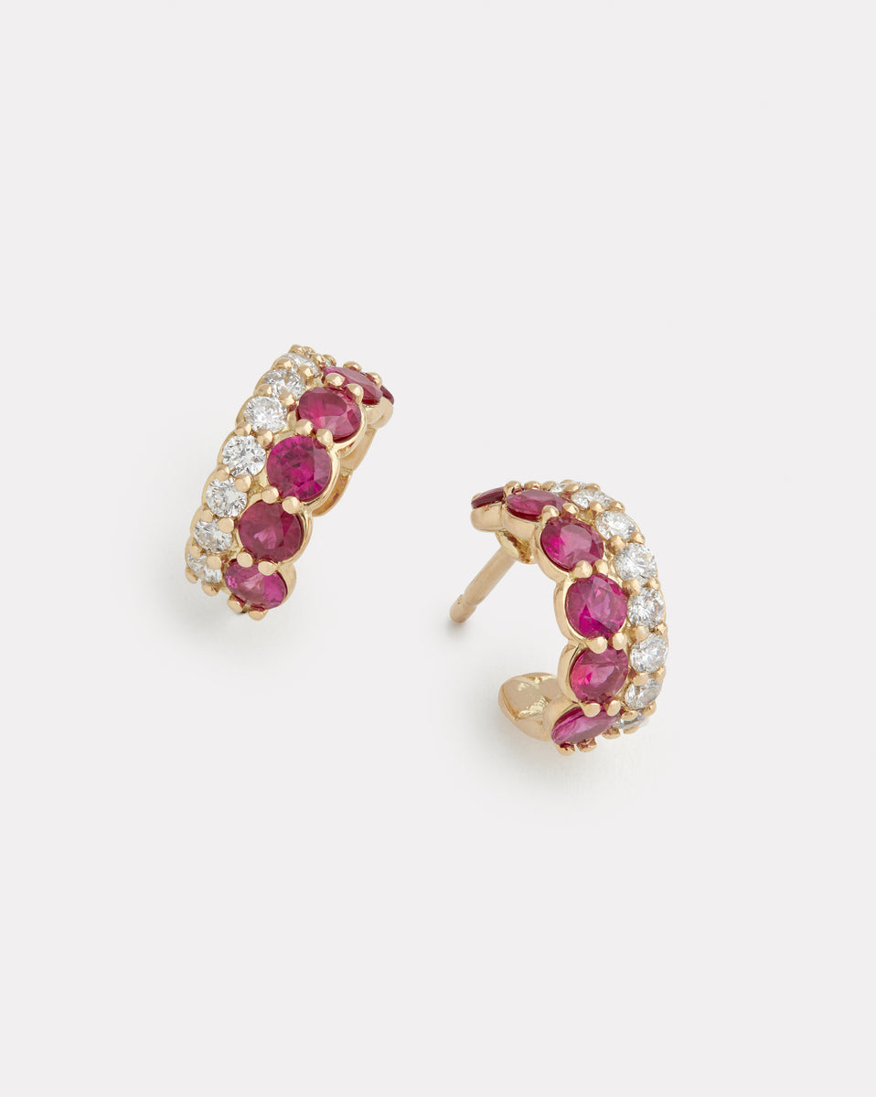 Ruby and Diamond Hoop