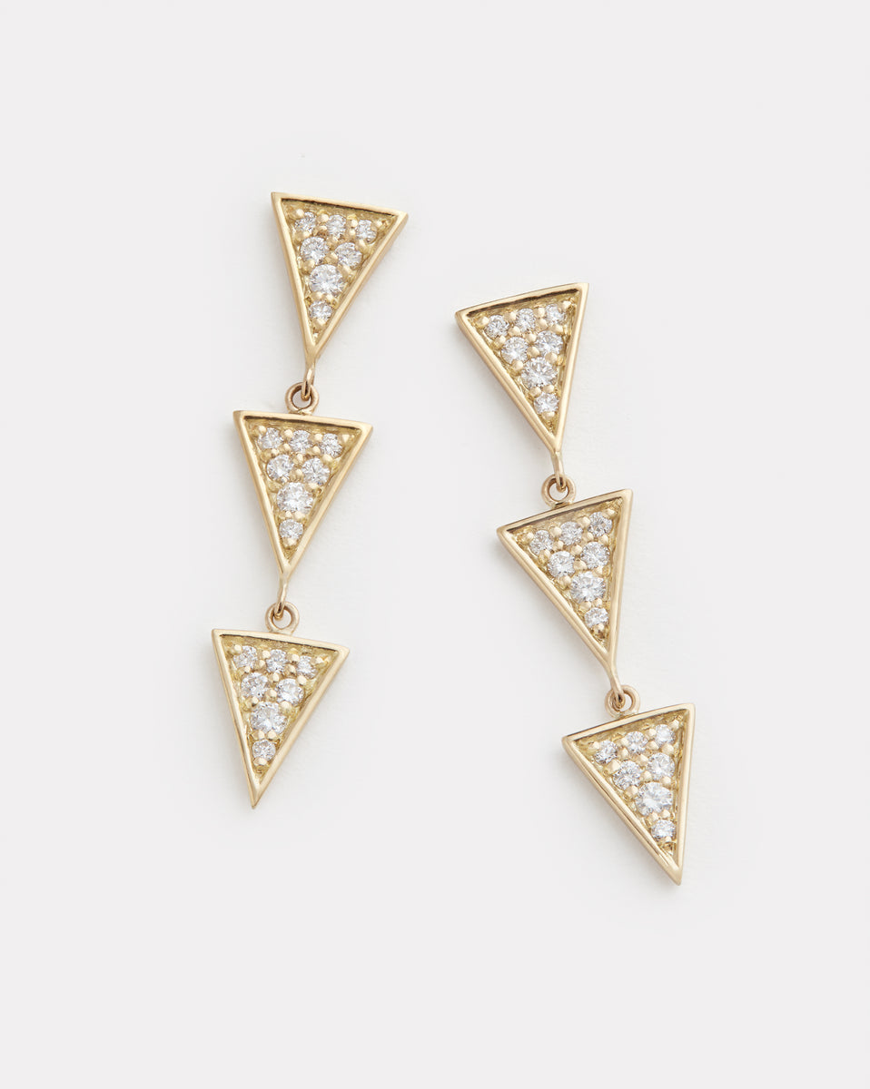 Spike Drop Earring with Diamonds