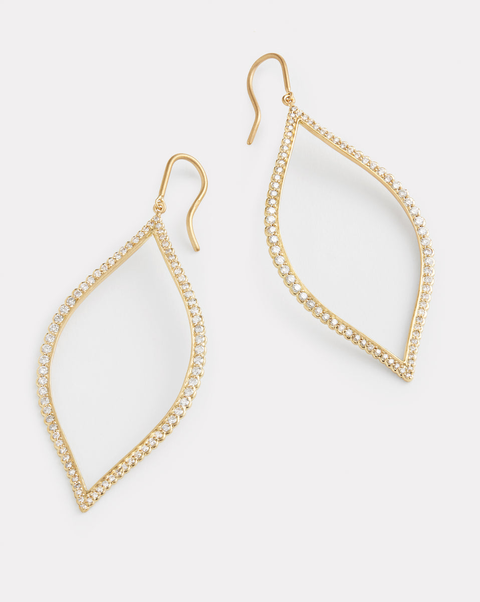 Marquis Earrings with Diamonds