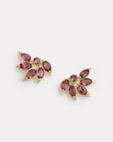 Lotus Earring with Pink Tourmaline