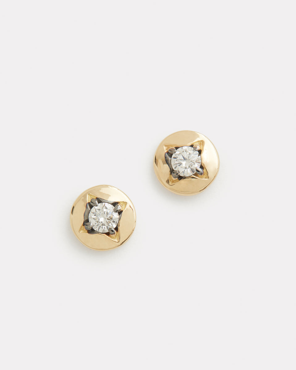 Star Set Diamond Stud