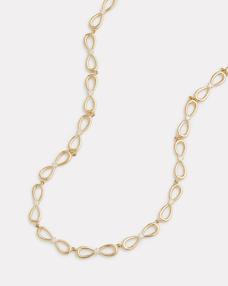 Hourglass Necklace with Diamonds