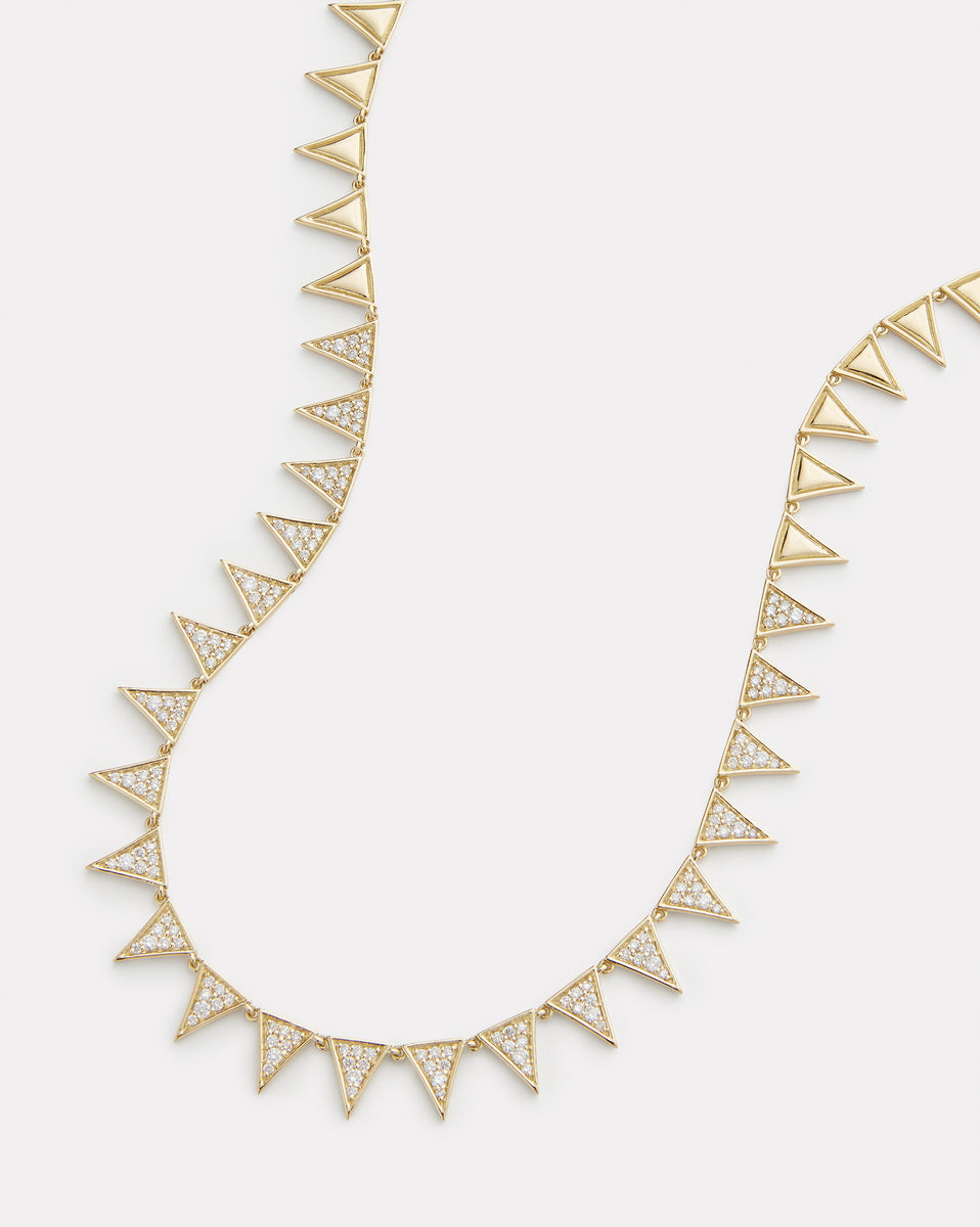 Spike Necklace with Diamonds