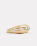 Domed Ring with Diamonds