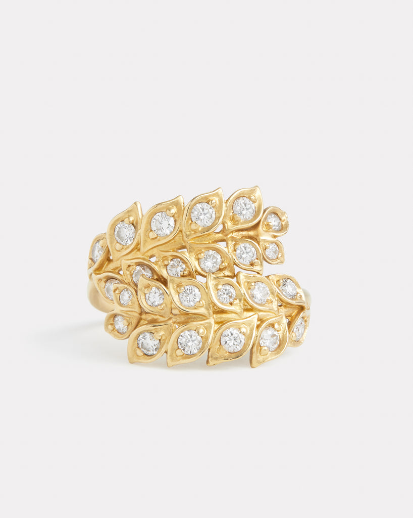 Wrapped Vine Ring with Diamonds
